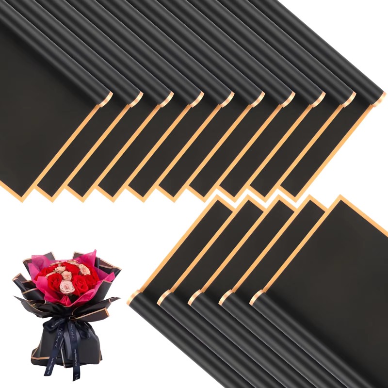 20 Sheets Black Flower Wrappin - огляд і ціна Florist Flower Supply